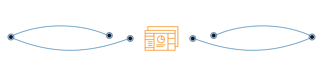 Divider graphic - charts icons
