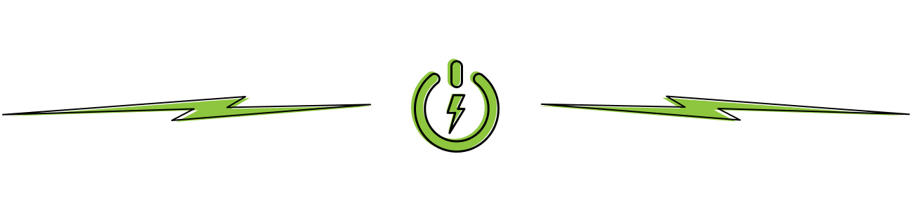 Divider graphic power icon