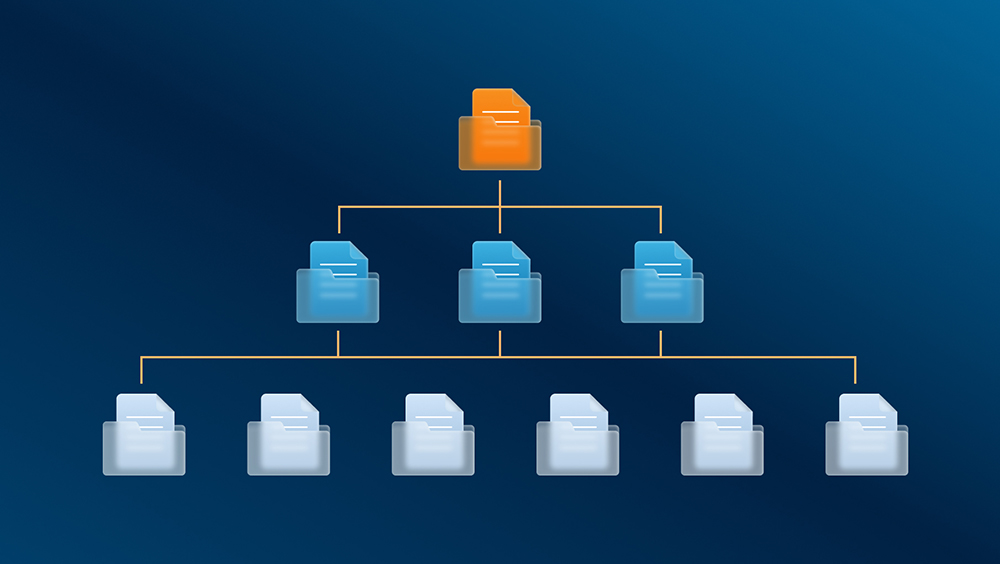 Graphic showing a file system hierarchy