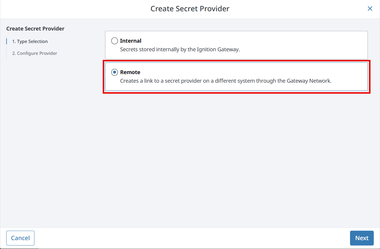 Remote Secret Provider image