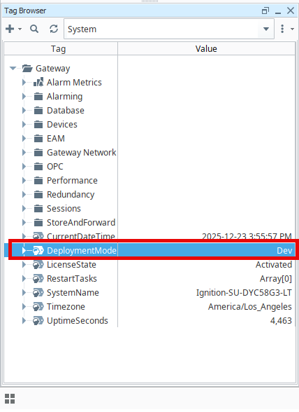 Gateway's active deployment mode image