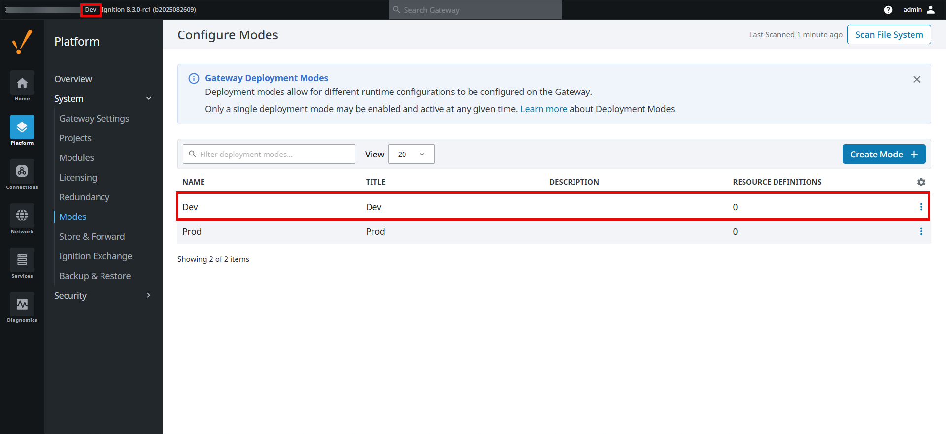 Ignition Gateway Deployment Modes
